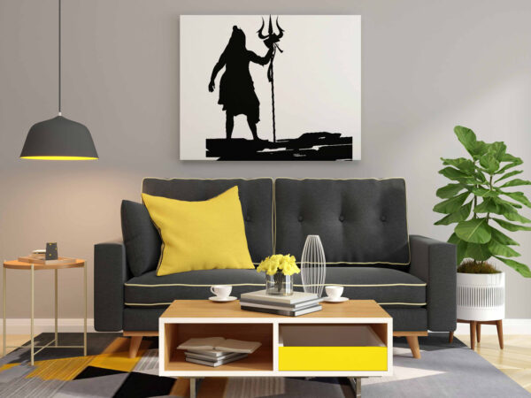 Standing Lord Shiva with Trishul Glow in the Dark Painting Kit – DIY Mahadev Silhouette Art | Eazy Arts - Image 2