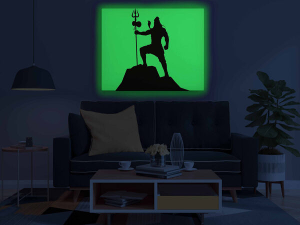 Lord Shiva on Mountain Glow in the Dark Painting Kit – DIY Mahadev Power Pose Art | Eazy Arts - Image 3