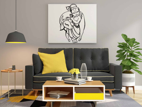 Child Krishna with Cow Glow in the Dark Painting Kit – DIY Bal Krishna Wall Art | Eazy Arts - Image 2