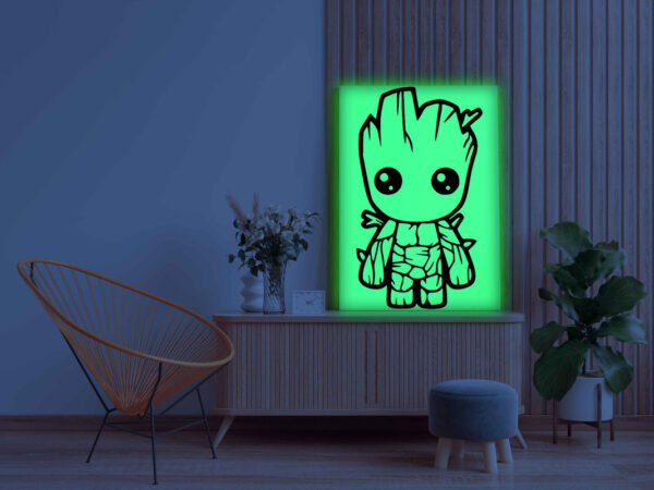 Baby Groot Glow in the Dark Painting Kit – Adorable DIY Art for Marvel Fans - Image 3