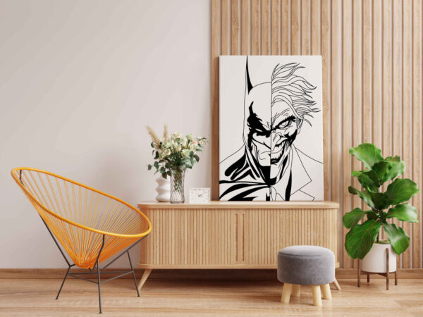 Batman vs Joker Glow in the Dark Painting Kit – Dual Personality DIY Wall Art - Image 2