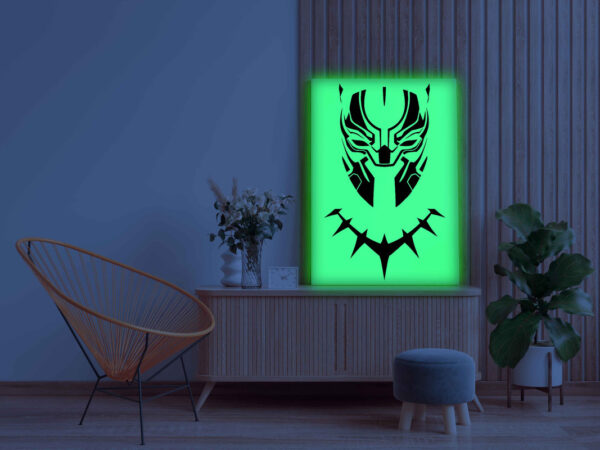 Black Panther Glow in the Dark Painting Kit – Wakanda Forever DIY Art Set - Image 3