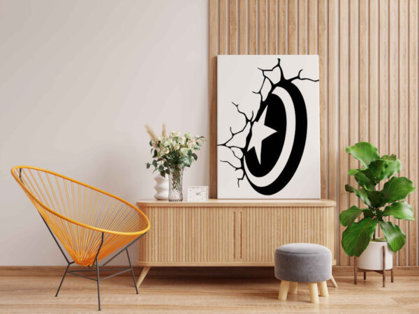 Captain America Shield Glow in the Dark Painting Kit – DIY Wall Art for Marvel Fans - Image 2
