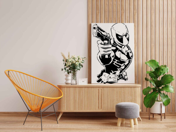 Deadpool Shooting Glow in the Dark Painting Kit – DIY Wall Art for Anti-Hero Fans - Image 2