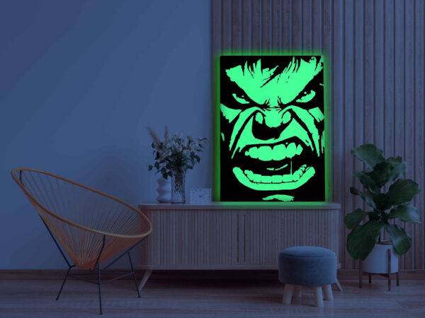 Hulk Face Glow in the Dark Painting Kit – DIY Marvel Art for Superhero Fans - Image 3