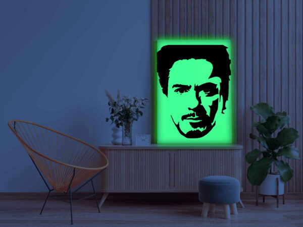 Tony Stark Glow in the Dark Painting Kit – Iconic Iron Man Face DIY Art - Image 3