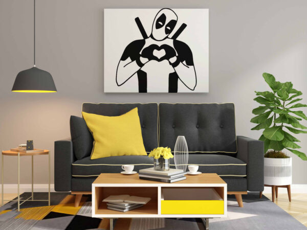 Deadpool Heart Glow in the Dark Painting Kit – DIY Antihero Art for Marvel Lovers - Image 2