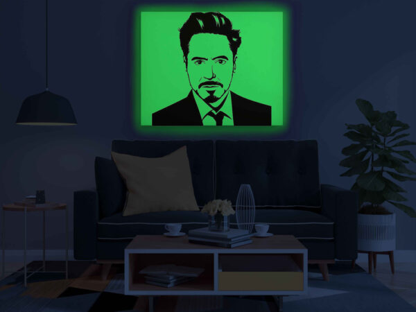 Robert Ironman Glow in the Dark Painting Kit – Iconic Tony Stark Portrait DIY Canvas - Image 3