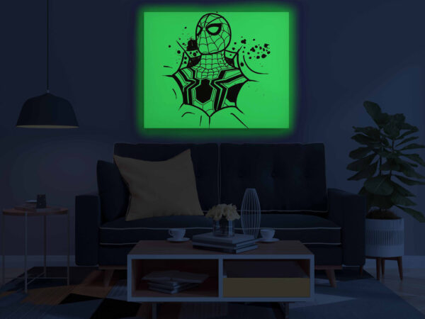 Spiderman Glow in the Dark Painting Kit – Marvel Hero DIY Canvas Art - Image 3