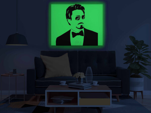 Tony Stark Glow in the Dark Painting Kit – Tuxedo Elegance with Arc Reactor Glow - Image 3